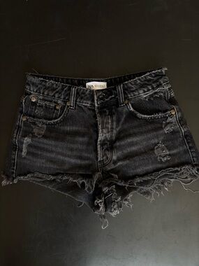ZARA Black Denim Shorts